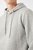Erkek Yeşil Kapüsonlu Uzun Kollu Sweatshirt