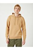 Erkek Yeşil Kapüsonlu Uzun Kollu Sweatshirt