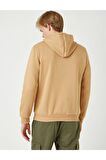 Erkek Yeşil Kapüsonlu Uzun Kollu Sweatshirt