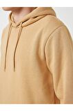 Erkek Yeşil Kapüsonlu Uzun Kollu Sweatshirt