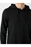 Erkek Kırmızı Kapüşonlu Pamuklu Uzun Kollu Basic Sweatshirt 1yam71750lk