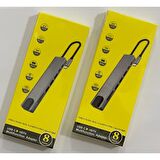 8 in 1 4K Type C USB 3.0 Hub HDMI RJ45 SDTF Adaptörü