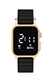 Aqua di Polo 1987 Unisex Siyah Silikon Dijital Led Kol Saati APWR033302