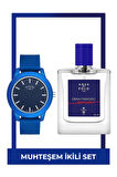 Aqua di Polo 1987 Gran Paradiso Sport EDP 50 Ml & Mavi Erkek Saat Seti STWX000115 