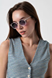 Golden Hour Şeffaf Unisex Yuvarlak Güneş Gözlüğü Apsı002411--47 Ekartman