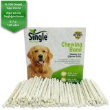 Single Kemik Burgu Çubuk Beyaz 12 Cm 6 Gr 100 Lü