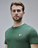 WARREN Yeşil Bisiklet Yaka Patchli Standard Fit Erkek Tshirt