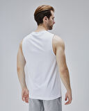 GONZALE Beyaz Bisiklet Yaka Baskılı Oversize  Erkek Tshirt