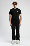 CORINTH Siyah_B Bisiklet Yaka Baskılı Standard Fit Erkek Tshirt