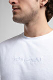 EMPIRE Beyaz Bisiklet Yaka Nakışlı Standard Fit Erkek Tshirt