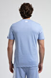 MARC Mavi Bisiklet Yaka Baskılı Standard Fit Erkek Tshirt