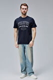 BARNES Antrasit Bisiklet Yaka  Standard Fit Erkek Tshirt