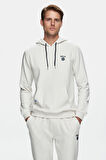 NEVADA Bej Kapüşonlu Baskılı Standard Fit Erkek Sweatshirt