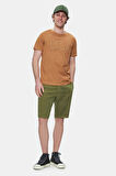 CULVER Kahve Bisiklet Yaka Baskılı Standard Fit Erkek Tshirt
