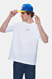 SINCLAIR Beyaz Nakışlı Bisiklet Yaka Baskılı Standard Fit Erkek Tshirt