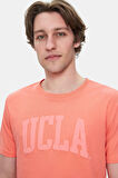 CULVER Pembe Bisiklet Yaka Baskılı Standard Fit Erkek Tshirt