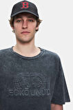ROCHESTER Siyah Bisiklet Yaka Baskılı Standard Fit Erkek Tshirt