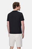 FABIO Siyah Bisiklet Yaka Baskılı Standard Fit Erkek Tshirt