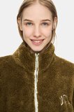 YUNA Koyu Yeşil Polar Standard Fit Kadın Ceket