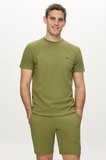 TAYLOR Haki Bisiklet Yaka Krinkıl Hafif Kumaş Metal Logolu Standard Fit Erkek Tshirt