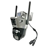 Rose AV-30180 Çift Kameralı 8x Zoom 1080P PTZ Dış Ortam Wifi Kamera