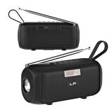 Rose SP-403 El Fenerli Taşınabilir Solar Şarjlı Bluetooth FM Radyo Hoparlör