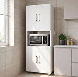 4 Kapaklı Bölmeli Çok Amaçlı Dolap