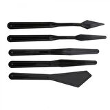 Rich Siyah Plastik Spatula 5 li Set (FRRICH-127)