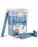 Rich Art X Sketch Marker Duo Çift Uçlu Marker Kalem 24 Renk Set 18047
