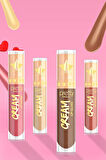 Pretty Beauty Cream Lipgloss & Uzun Süre Kalıcı Likit Ruj