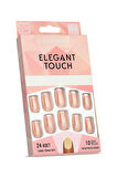 Gold Beauty Elegant Touch 24'lü Frenchli Takma Tırnak - Yapıştırıcı