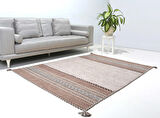 Trb-01 Iskandinav Pamuk Kilim El Dokuma Fildişi