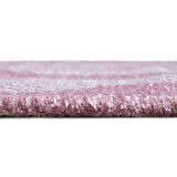 Nordi 11543-P Çerçeve Desenli Yıkanabilir Pembe Salon Mutfak Yolluk Dokuma Modern Halı