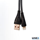 Global CA30 USB to Lightning Hızlı Data ve Şarj Kablosu 2.4A Siyah WNE0042