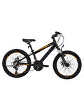 BİSAN COOPER ÇOCUK BİSİKLETİ 30 CM HD 24 JANT 21 VİTES MAT SİYAH TURUNCU