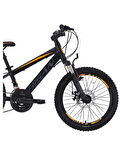 BİSAN COOPER ÇOCUK BİSİKLETİ 30 CM HD 24 JANT 21 VİTES MAT SİYAH TURUNCU