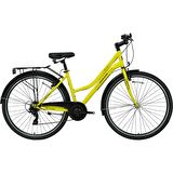 BİSAN SMILE BAYAN ŞEHİR BİSİKLETİ 42CM V 28 JANT 7 VİTES SARI SİYAH