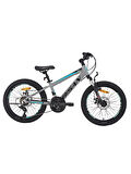 BİSAN COOPER ÇOCUK BİSİKLETİ 30 CM HD 24 JANT 21 VİTES AÇIK GRİ SİYAH MAVİ