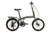 BİSAN FX 3600-6S KATLANIR BİSİKLET 31 CM MEKANİK DİSK 20 JANT 6 VİTES GRİ TURUNCU