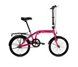 BİSAN TWIN KATLANIR BİSİKLET 32 CM V FREN 20 JANT 1 VİTES METALİK PEMBE PEMBE - SİYAH