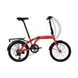 BİSAN TWIN S KATLANIR BİSİKLET 32 CM V FREN 20 JANT 6 VİTES KIRMIZI – SİYAH