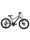 BİSAN COOPER ÇOCUK BİSİKLETİ 30 CM MD 24 JANT 21 VİTES AÇIK GRİ SİYAH SARI