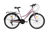 BİSAN SMİLE ŞEHİR BİSİKLETİ 44 CM V 26 JANT 7 VİTES PUDRA PEMBE SİYAH