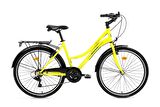 BİSAN SMİLE ŞEHİR BİSİKLETİ 44 CM V 28 JANT 7 VİTES SARI SİYAH