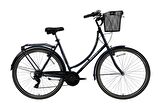 BİSAN PARADISE S KADIN ŞEHİR BİSİKLETİ 56CM V 28 JANT 7 VİTES PARLAK SİYAH GRİ