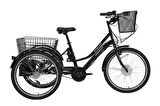 BİSAN e-PORTER UNISEX ÜÇ TEKERLİ ELEKTRİKLİ BİSİKLET 44CM V 24 JANT 3 VİTES LACİVERT SİYAH
