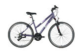 BİSAN GUIDA KADIN ŞEHİR BİSİKLETİ 45CM V 28 JANT 21 VİTES PARLAK GRİ MAVİ BEYAZ