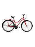 BİSAN BELLA-24 KADIN ŞEHİR BİSİKLETİ 42CM V 26 JANT 3 VİTES BAYRAK KIRMIZISI SİYAH