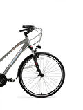 BİSAN 8200 CİTY ŞEHİR BİSİKLETİ 45 CM V 700C 21 VİTES AÇIK METALİK GRİ BEYAZ PEMBE
