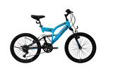 BİSAN JUMPER ERKEK ÇOCUK BİSİKLETİ 34CM V 20 JANT 18 VİTES AÇIK MAVİ PARLAK SİYAH MAVİ